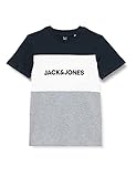 Jack & Jones Junior Jungen JJELOGO BLOCKING TEE SS NOOS JR T-Shirt, Navy Blazer, 164