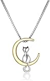 Die Kette kreative Legierung Tier Halskette Kette Frauen süße Katze auf einem hängenden Charme Schlüsselbein Halskette engagement Schmuck