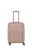 TITAN 4-Rad Handgepäck Koffer mit TSA Schloss + Dehnfalte, Gepäck Serie BARBARA GLINT: Exklusiver Hartschalen Trolley im modischen Design, 845406-15, 55 cm, 39 Liter (erw.), rosé