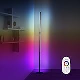 Ankishi LED Stehlampe Dimmbar mit Fernbedienung, 2800LM Stehleuchte für Wohnzimmer Schlafzimmer, Farbwechsel Lichtsaeule RGB Farbtemperaturen Ecklampe und Helligkeit Stufenlos Dimmbar Stehlamp