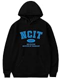 Kpop NCT 127 Album Sticker Verdicken Pullover Hoodie,Lose Street Casual Pullover f¨¹r NCT 127 Band Fans NCtzen-Schwarz_XXL