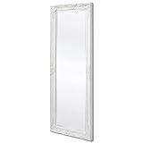 vidaXL Wandspiegel Garderobe Spiegel Badspiegel Antik Barock-Stil 140x50 cm Weiß