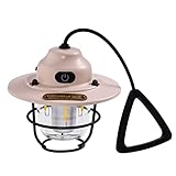 Hugyue LED Campinglampe Tragbar Campinglaterne Zeltlampe USB wiederaufladbare Camping Lampen mit Haken Wasserdicht Camping Licht Notfallleuchte für Wandern Notfall Camping