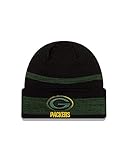 New Era Green Bay Packers Beanie NFL Wintermütze American Football Mütze Sideline schwarz - One-S