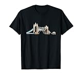 London England Souvenir lustige Tower Bridge Typografie T-S