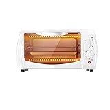 PHSH Backofen, Toaster Backofen Arbeitsplatte, 10l Großraum Minibackofen Home Backing Box, 70~230 °C stufenlose Temperatureinstellung Inklusive Backform Grillrost, Weiß