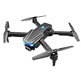 UKDSDGQ Mini Drohne mit Dual Kamera 4K HD Brushless Motor RC Quadrocopter Wifi FPV Übertragung APP Handy gesteuert Follow Me mit 3 Akkus 10 Minuten Flugzeit Headless Modus (Schwarz)