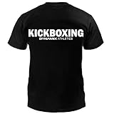 Dynamix Athletics T-Shirt Kickboxing Classic Schwarz - Kampfsport Kickboxen K1 Shirt für Herren (L)