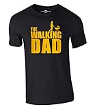 The Walking Dad T-Shirt Herren Lustiges Geschenk für Männer (XL, Schwarz/Gelb)