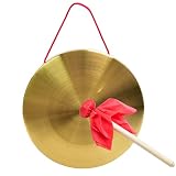 42cm Essens-Gong, Gongs mit Trommelschlägel, mit tollem und lautem Klang, Tam Tam Gong, Super Groß Klang, Wind Gong aus China, Hand-Gong-Becken, Messing, Kupfer, Kapelle, Opera, Perk
