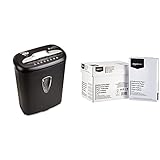 Amazon Basics - Hochsicherheits-Kreuzschnitt-Aktenvernichter für 7-8 Blätter, für Papier und Kreditkarten & Druckerpapier, DIN A4, 80 g/m², 5x500 Blatt, Weiß