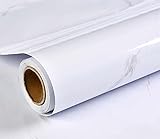 xiaoshun Abziehen und Aufkleben Papier verdickt Marmor Aufkleber Küche Arbeitsplatte Schrank Möbel Refurbished Aufkleber Desktop Wasserdicht Öltapete Selbstklebend - 0,8 * 3M _ Yashi weiß