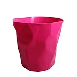 BLLYAYR Abfalleimer Kunststoff Dicker ohne Deckel Unregelmäßige Haushalts Mülleimer, Wohnzimmer Schlafzimmer Küche WC Büro Papierkorb 15L Küche&Haushalt Abfalleimer (Color : Rose red, Größe : Groß)