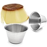 6 Stück Edelstahl Pudding Moulds Zum Kochen Und Dekorieren Farbe Puddingform Förmchen, Pudding Parfait Eissform Förmchen ​form - 100