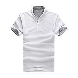 Henley Shirt Herren V-Ausschnitt Regular Fit Tops Herren Workout Bergsteigen Camping Sportshirt Herren Moderner Lässig All-Match Kurzarm Shirt H