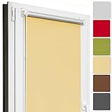 Estika Thermo rollos für Fenster ohne Bohren nach maß, Verdunklungsrollo, Klemmfix Montage, 13 Farben, Breite 30-130 cm, Höhe 150 cm und 220 cm, Thermorollo hitzeschutz, Jalousien F