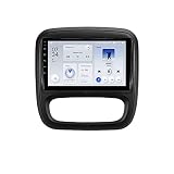 ADMLZQQ Android 8.1/10 Autoradio für Renault Trafic 3 2014-2021 Für Opel Vivaro B 2014-2018 GPS Multimedia Player Lenkradsteuerung/WiFi/FM/Bluetooth Rückfahrkamera,4core WiFi 2+32g