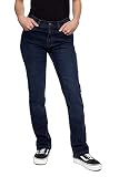 Queen Kerosin Damen Motorradjeans | 5-Pocket Design | Ergonomic Rider Fit | Washed Kustomb