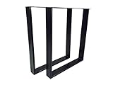2X Giese Metalldesign U-Tischbein 8020 Set | DIY | viele Größen | viele Farben (B:80cm x H:72cm, Rosteffekt)