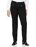 Ulla Popken Große Größen Damen Hose Stretchhose Mony L Schwarz (Schwarz 10), 50 (Herstellergröße: 100)