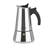 BEEM ESPRESSOMAKER Espressokocher - 4 Tassen | Kaffeekocher | Induktion geeignet | Edelstahl | 150-200 ml Moka | Camping Espressokanne |Alle H