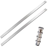 2 stabile Magnetleisten aus Edelstahl - selbstklebend - 495 x 20 mm mit 4 Magneten - magnethaftender Untergrund für Fotos, Postkarten und vieles mehr - von Magna-C