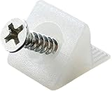 BITEFU 700pcs Rückwandverbinder, Schrankrückwand Halter Keil + Schrauben Stabilisatoren für Durchhängende Schubladenböden und Möbel Schrankvorstand (350set,Weiß)