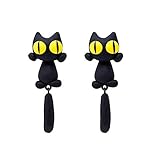 Schwarze Katze Ohrringe Frauen Mädchen Ohrstecker Geburtstagsfeier mit Schmuck
