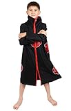 CoolChange Akatsuki Mantel für Kinder | Itachi Cosplay Kostüm | Größe: 140