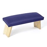 Lotuscrafts Meditationsbank Klappbar Dharma mit Gepolsterter Sitzfläche - Made in Europe - Yoga Hocker aus Holz - Kniesitz Meditationsbank für eine Tiefe M