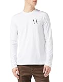 Armani Exchange with Long Sleeve and Circular Logo T-Shirt, White, S