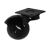 LanXin Schwenkerfußrollen 1.5in / 2Im Flachplatten Castor-Rad for Möbel Geräte Schreibtisch Couchtisch Kleiderschrank Größe Name: 40mm Farbe Name: Schwarz (Color : Black, Size : 40mm)