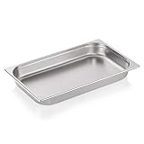 WAS 7011 065 Serie 70 Chromnickelstahl Gastronormbehälter mit Stapelrand, 9L, 1/1 GN, 325mm x 530mm x 65