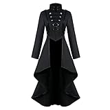 SHIZUANYUE Maxi Kleider Damen Gothic Steampunk Langarm Mittelalter Kleid Mit Kapuze Kleid Elegant Retro Abendkleider Cosplay Kostüm Halloween Costume Karneval Kostüm Party Fasching Fasnacht C