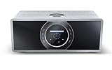 SHARP Stereo Internetradio/DAB (DAB+ Digitalradio, Spotify, WiFi-Streaming, Bluetooth, DLNA, App-Steuerung, Farbdisplay, FM Radio, Alarm-/Schlaf und Snooze-Funktion, 30 Watt) grau DR-I470(GR) PRO