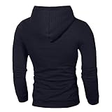 Bestyyo lässiger Sport-Kapuzenpullover mit Monogramm und Langen ärmeln für Winter-männer 548y Outfit Kenn' da 'ne abkürzung Two Tone Honeycomb slimhemd -v 2-Pack kariert, 32286, türkis Moto Neop