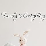 Inspirierende Wandaufkleber, Kunstwörter, Buchstaben, Zitat 'Family is Everything', abnehmbar, Vinyl, Wanddekoration für Wohnzimmer, Schlafzimmer und Küche, Heimdek