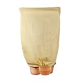 LUINNO Frostschutzvlies für Pflanzen. Luftdurchlässig und pflanzenschonend sowie witterungs- und UV-beständig. Beige Vlies 80 g/m². Maße: XL 180 x 120 cm je Stück