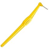 TePe Angle Interdentalbürsten Gelb (ISO Größe 4: 0,7 mm) / Kontrollierte Reinigung der Zahnzwischenräume auch an schwer zugänglichen Stellen / 1 x 6 Angle Interdentalbü