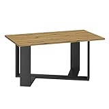 Vicco Couchtisch Sofatisch mit Ablage Kaffeetisch Almar Holz-Optik Metallg