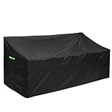 GEMITTO Abdeckung für Gartenmöbel Abdeckhauben für Sofas 420D Oxford Tuch Premium Wasserdicht Sofa Abdeckung Rattan Möbel Schutz vor Staub und verlängert die Lebensdauer von Möbeln 201 x 94 x 61/89