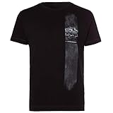Rammstein Herren T-Shirt Broken Logo Offizielles Band Merchandise Fan Shirt schwarz mit mehrfarbigem Front Print (4XL)