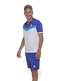 A40GRADOS Poloshirt Padel CRO Point, blau/weiß, S