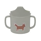 LÄSSIG Kinder Trinklernbecher mit Henkel und abnehmbarem Deckel 150 ml/Sippy Cup Little Forest Fox