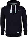riverso Herren Kapuzenpullover RIVLinus Hoodie Sweatshirt Pullover Kapuze Kängurutaschen Regular Fit Einfarbig Baumwolle Grau Braun Grün Rot Blau Schwarz S-5XL, Größe:XL, Farbe:Navy