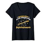 Damen Querflöte Flöte Flötist Flötenspieler Musiker Querflöte T-Shirt mit V