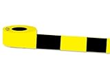10m Absperrband * Baustelle * für Party und Kindergeburtstag // Kinder Geburtstag Party Fete Set Jungen Schwarz Gelb Girlande Bob Bauarbeiter Baumeister (GRUNDPREIS: 0,25Euro/m)