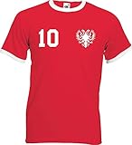 Youth Designz Herren T-Shirt Trikot Russland mit Wunschname + Nummer - Rot M