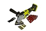 Baricus 18V Li-Ion Akku-Multifunktionswerkzeug Multitool mit Schnellspannverschluss, Geschwindigkeitsregler, Soft-Grip Handgriff, inklusive Zubehör B-WARE QV90317-A-L