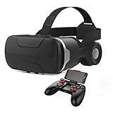 CHANGTT Upgrade VR-Headsets-Brille Blaulicht-Funkkopfhörer, kompatibel mit iPhone Android-Telefonen, 3D-Virtual-Reality-Viewer zum, unterstützt 4,7-6,0' Smartphone,B